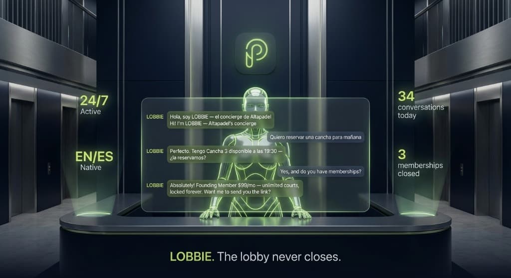 LOBBIE — concierge inteligente de padel